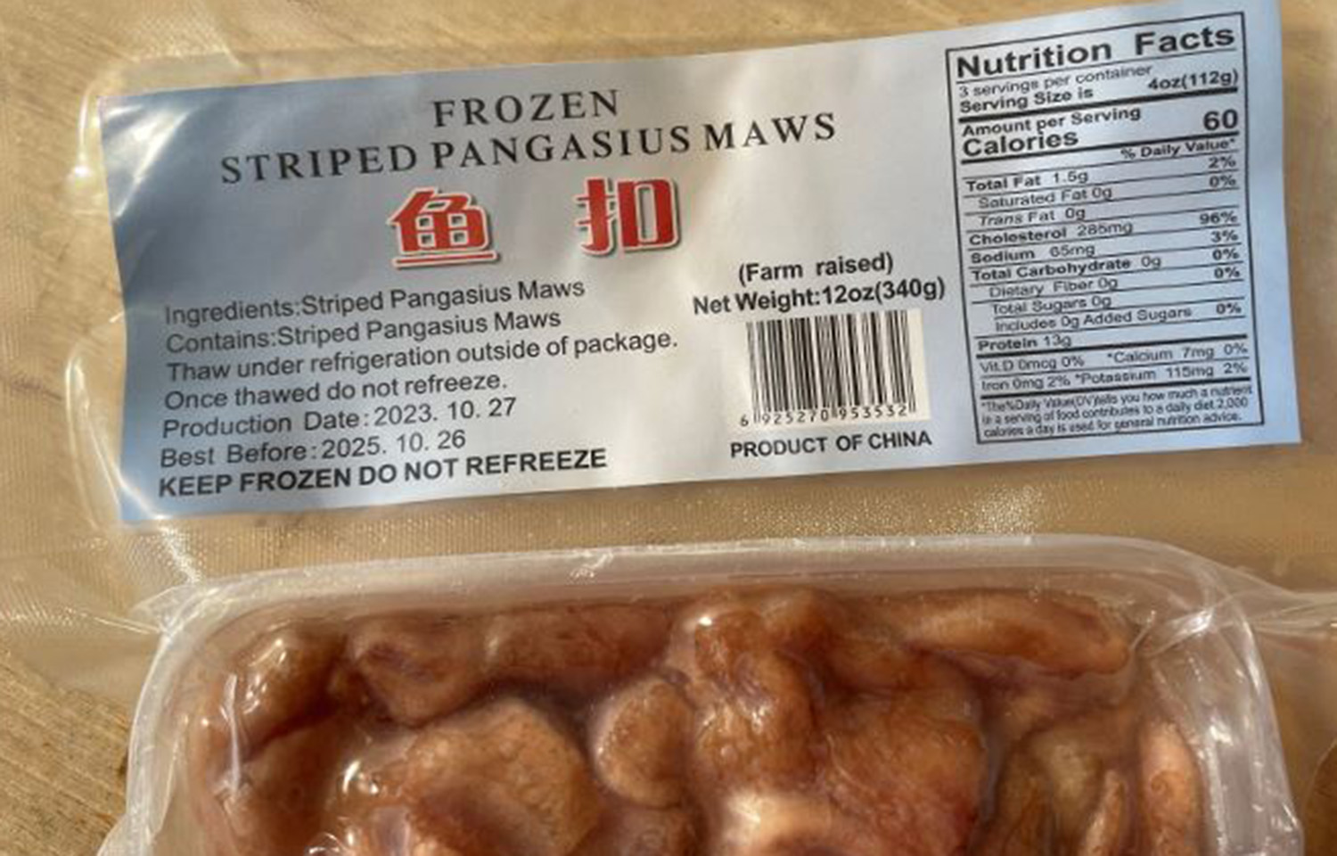 The USDA has issued a warning regarding this siluriformes producted imported illegally from China