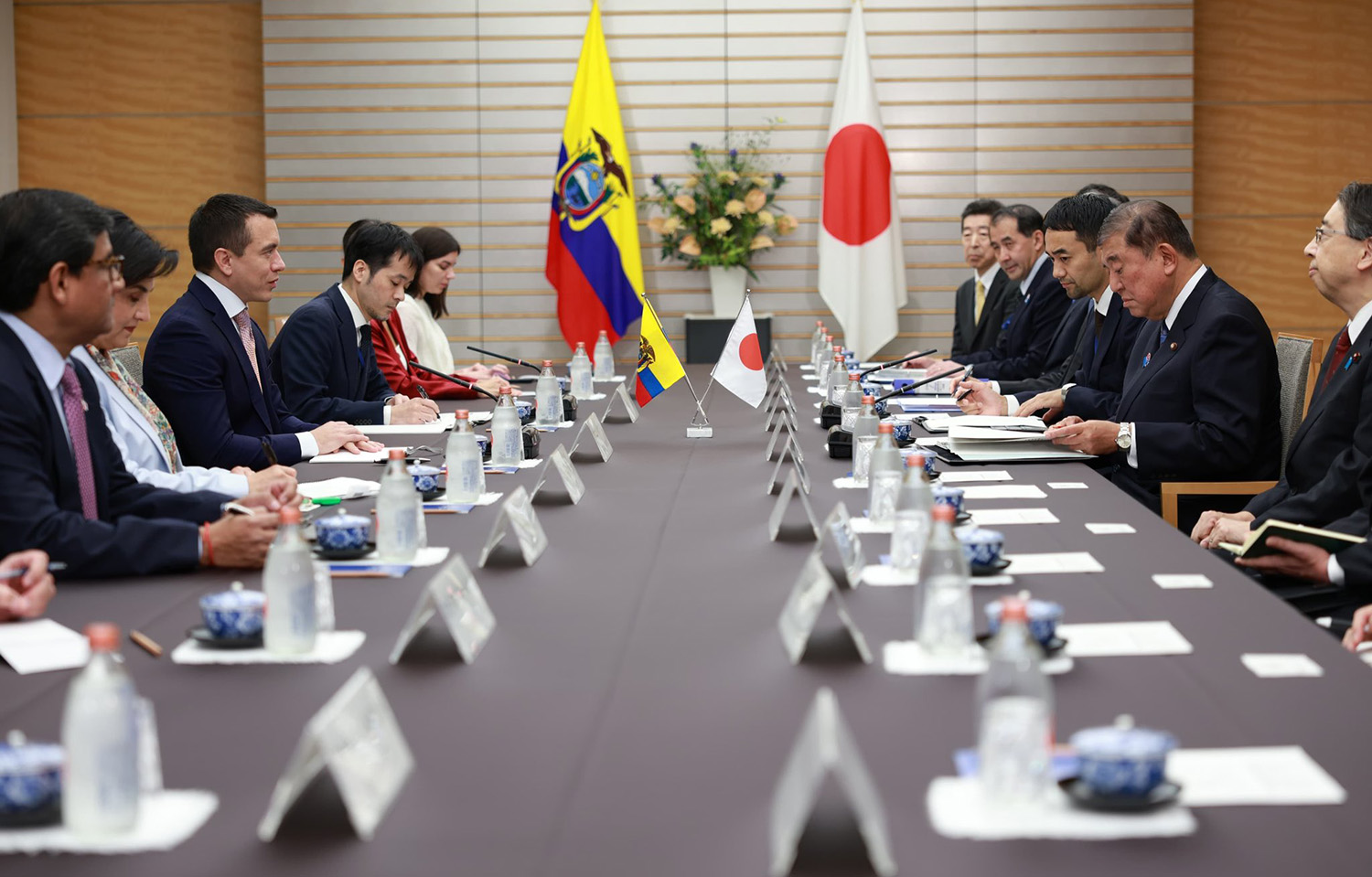Ecuadorian and Japanese officials fleshing out the details of their joint MoU