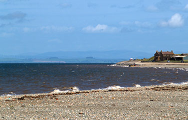 The coastline of Allonby Bay, England.