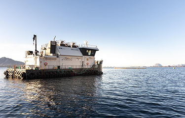 A Norcod barge at the company's cod farming operations.