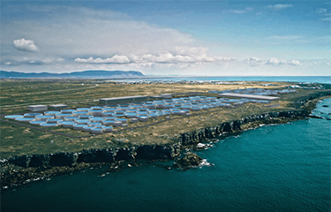 A rendering of First Water's future land-based salmon farming facility in Iceland.