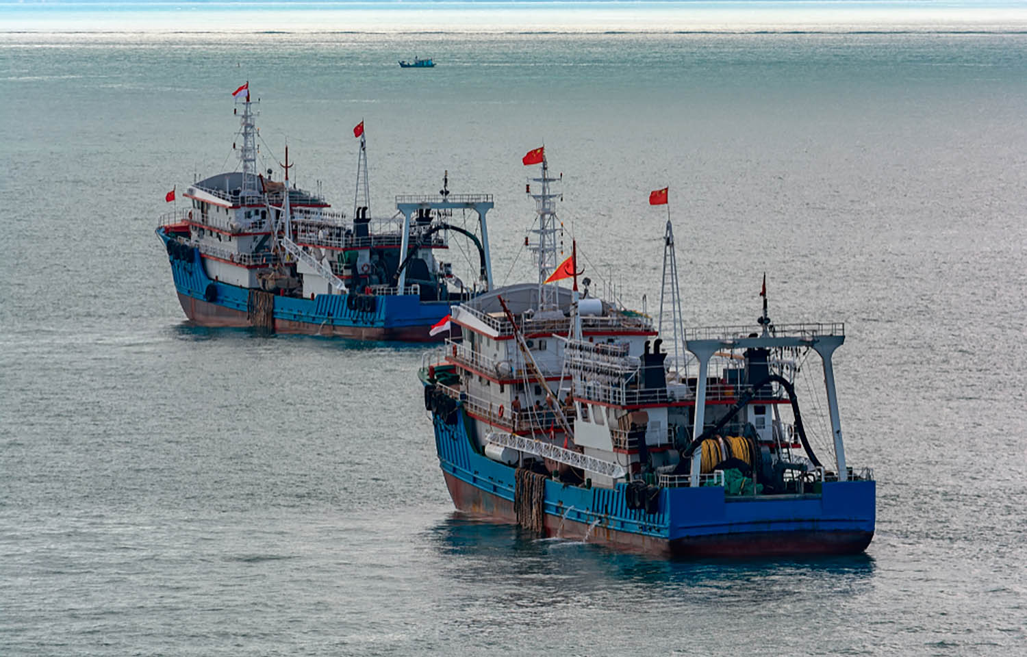 Chinese vessels in the Strait of Singapore