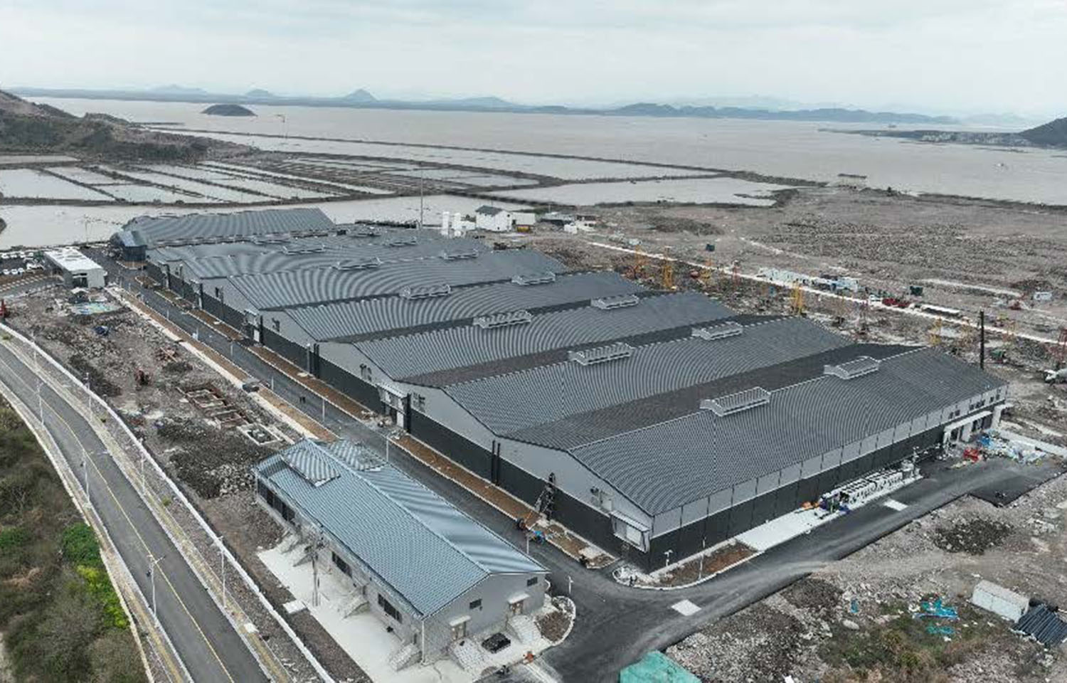 An aerial view of AKVA Group's Nordic Aqua Partners facility in China
