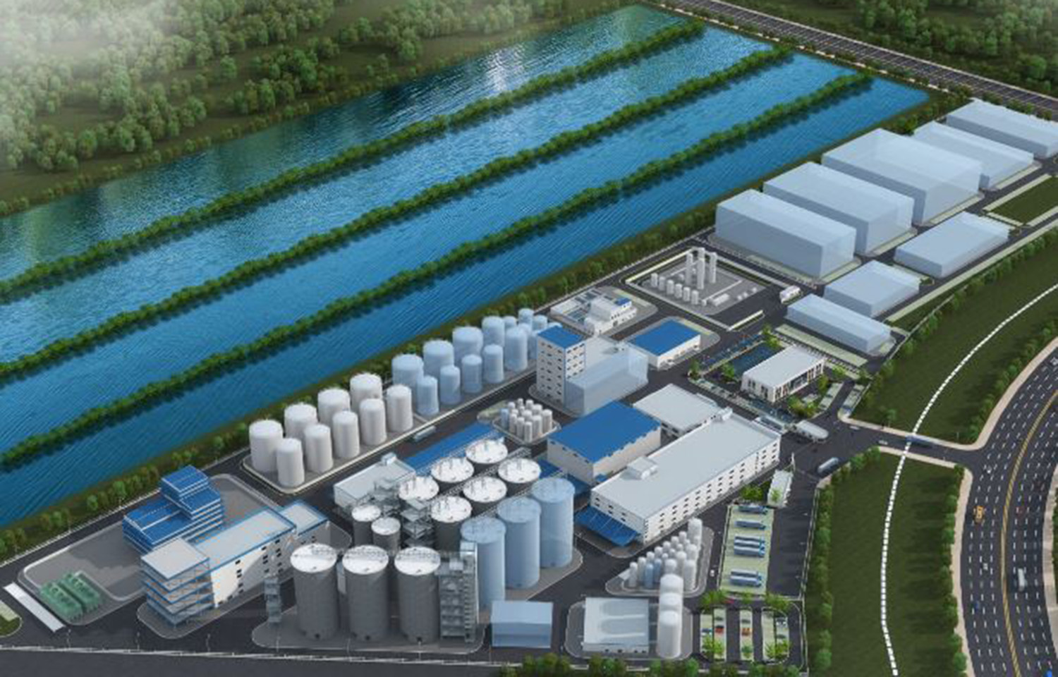 A rendering of the Fuling Food Technology Co. facility.