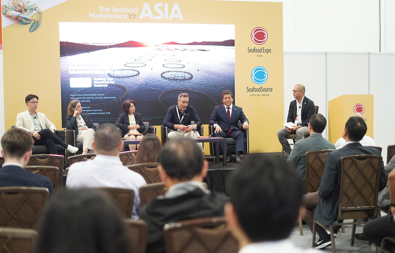 A panel at the 2023 Seafood Expo Asia
