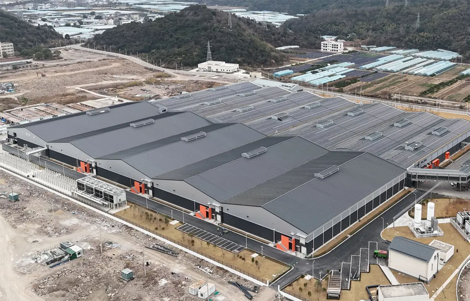 An aerial view of Nordic Aqua Partners' facility in China
