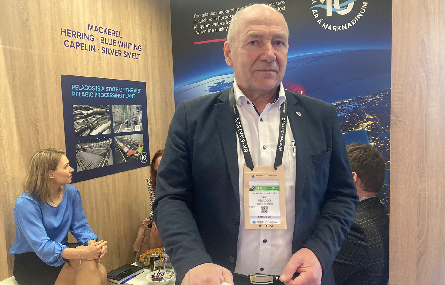 Pelagos CEO Jóhan Páll Joensen at the 2024 Seafood Expo Global
