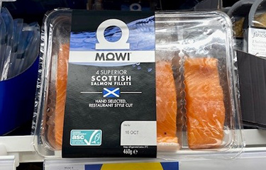 Mowi Scottish salmon fillets.