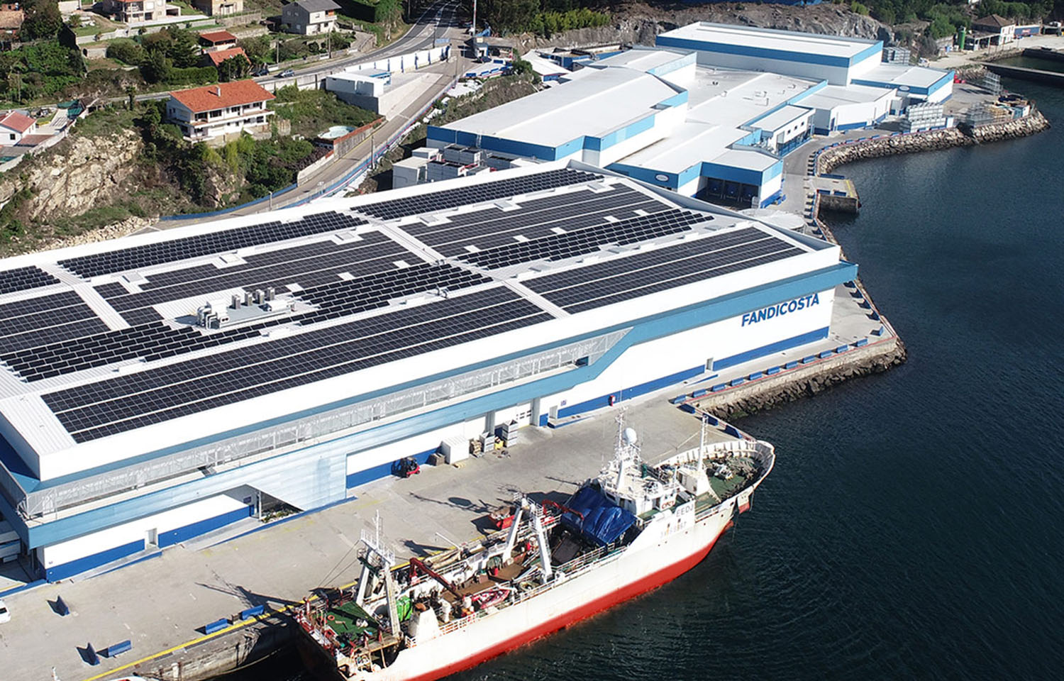 Fandicosta's seafood-processing facility in Moana, Spain