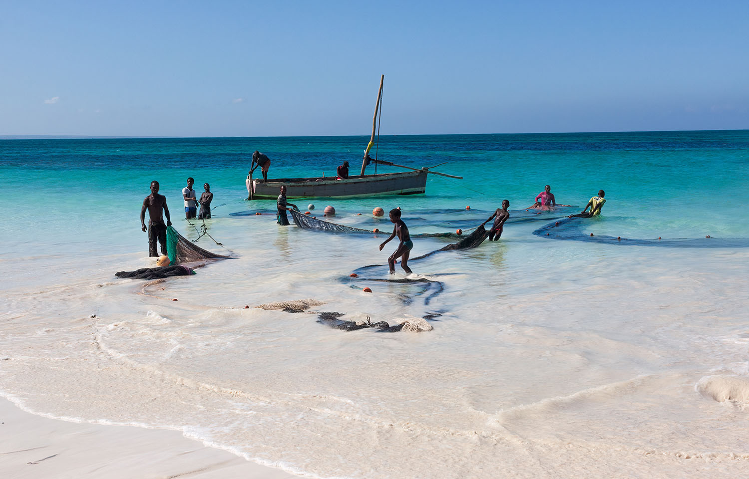 Fishermen on the coast of Mozambique