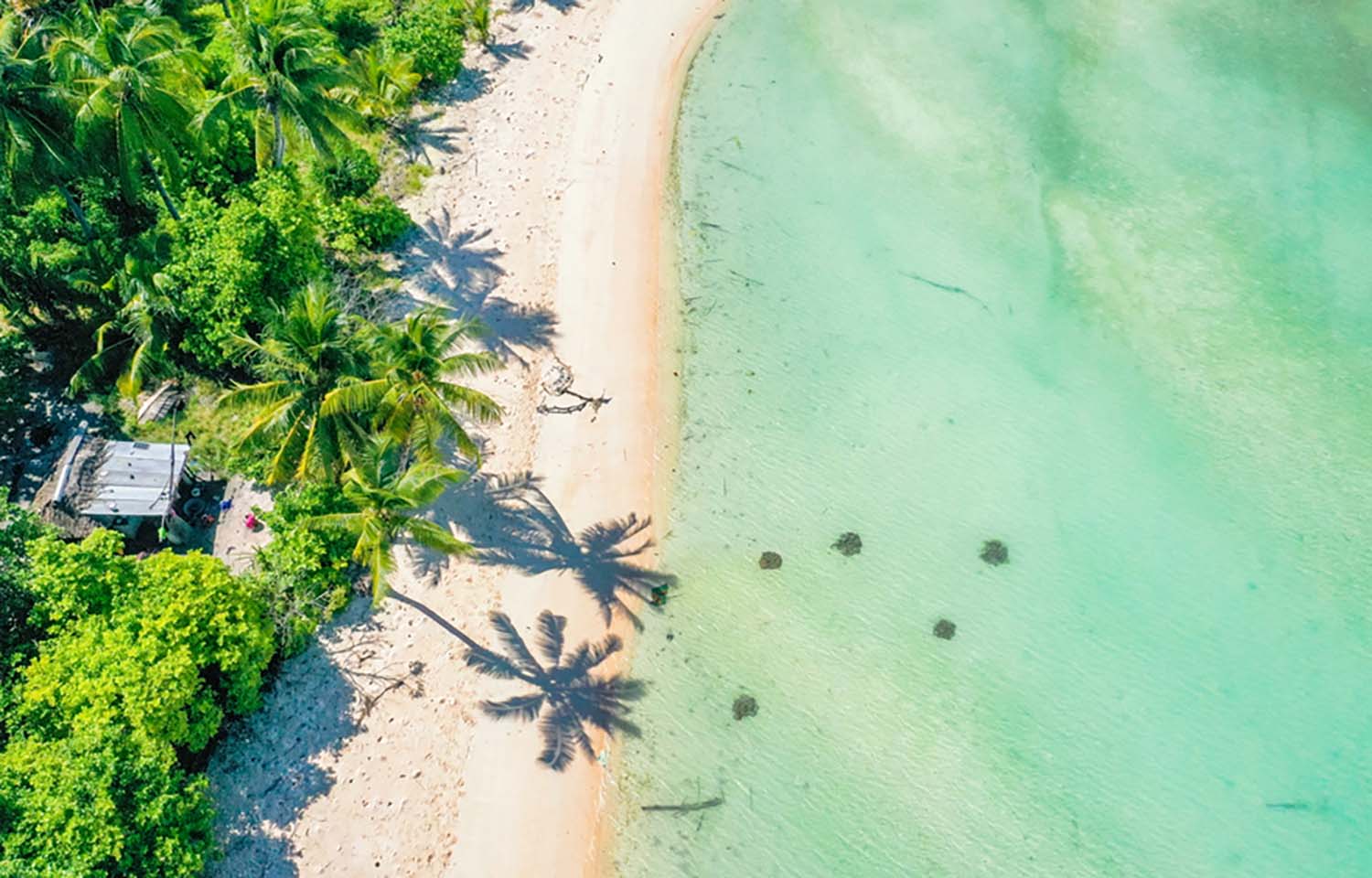 A beach on the island nation of Kiribati
