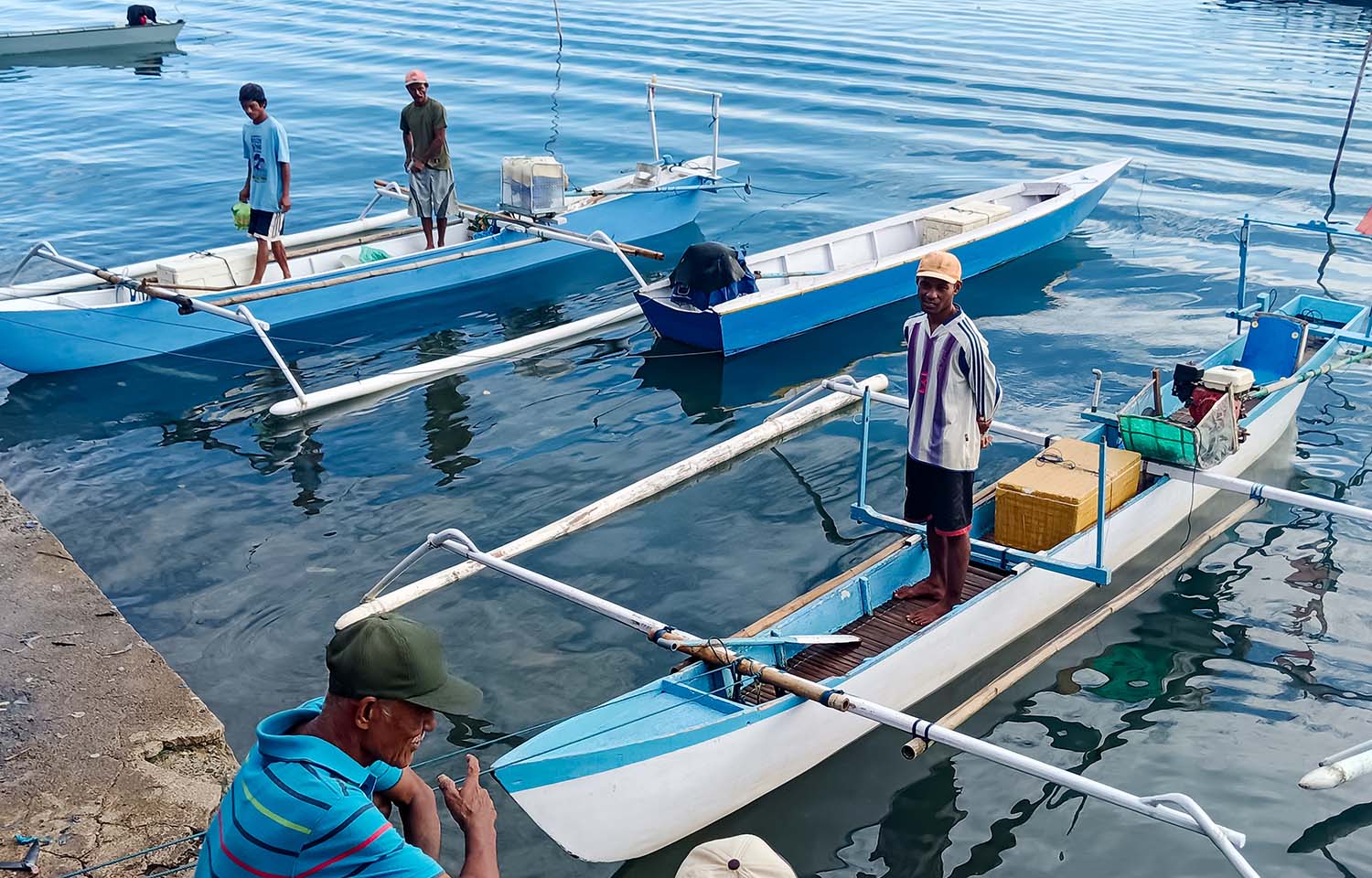 A group of fishers in Indonesia