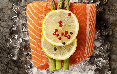 salmon with lemon
