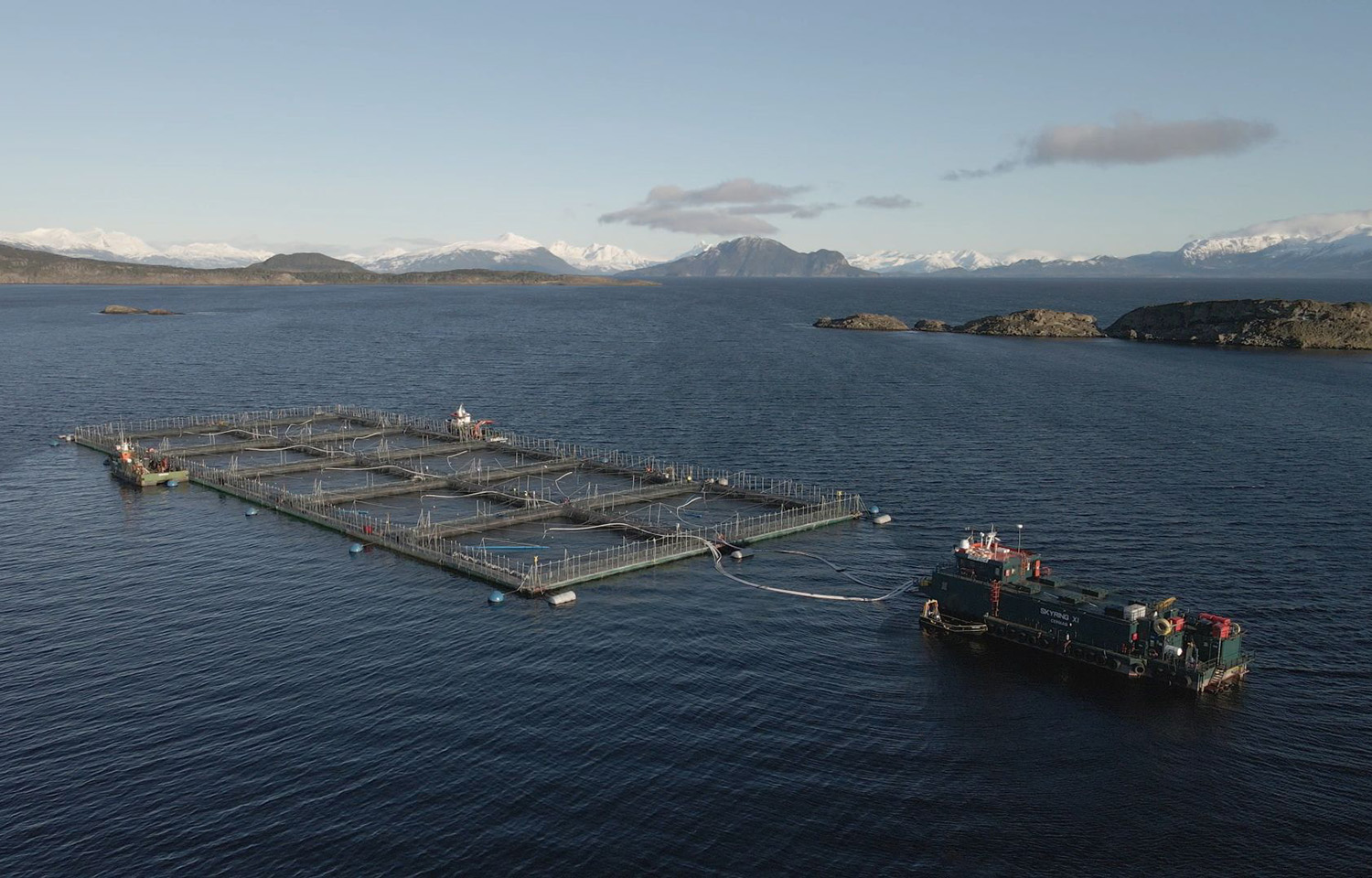 A Cermaq Chile farm in the Magallanes region