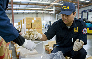 U.S. FDA inspectors at work.