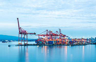 The port of Vancouver, Canada.