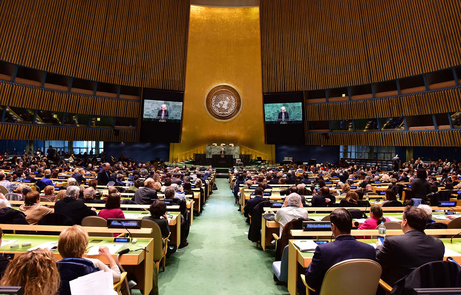The interior of the United Nations General Assembly