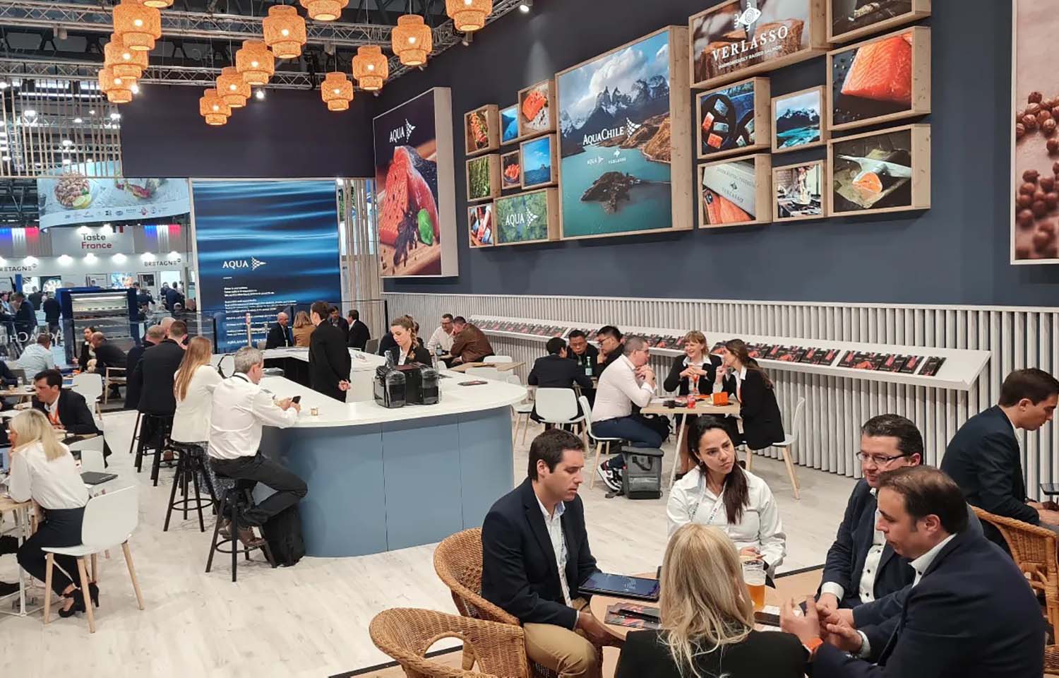 AquaChile's booth at the 2024 Seafood Expo Global