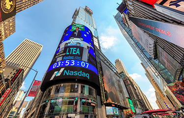 The Nasdaq Stock Exchange in New York City.
