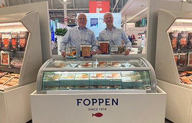 Foppen's booth at the 2023 Seafood Expo North America.