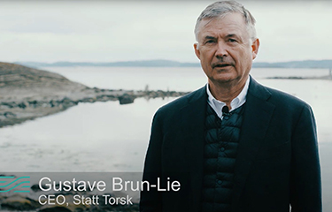 Statt Torsk CEO Gustave Brun-Lie in a video about the company's cod farming operations.
