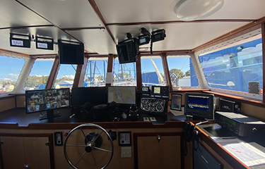 The interior of one of Blue Harvest's fishing vessel