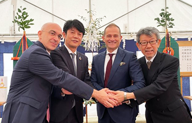 Soul of Japan's groundbreaking ceremony in April 2023.