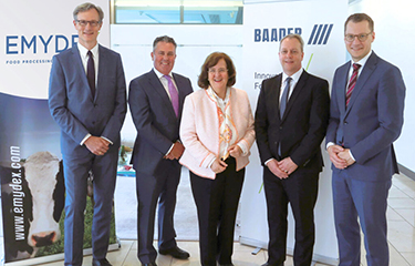 BAADER CEO of Digitalization Norbert Engberg, Emydex CEO David McMahon, BAADER CEO Petra Baader, Emydex CTO James Grennan, and BAADER Chief Corporate Secretary Nils Grenda