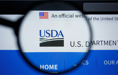 USDA magnified logo on its website.