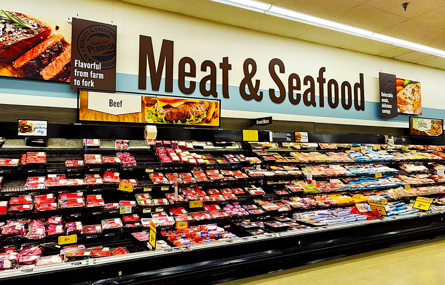 The seafood section within a Food Lion grocery store in Manassas, Virginia, U.S.A.