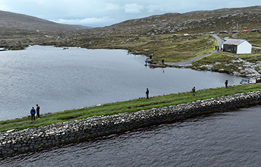 Fincastle Dam, located in West Harris, on the Western Isles of Scotland.