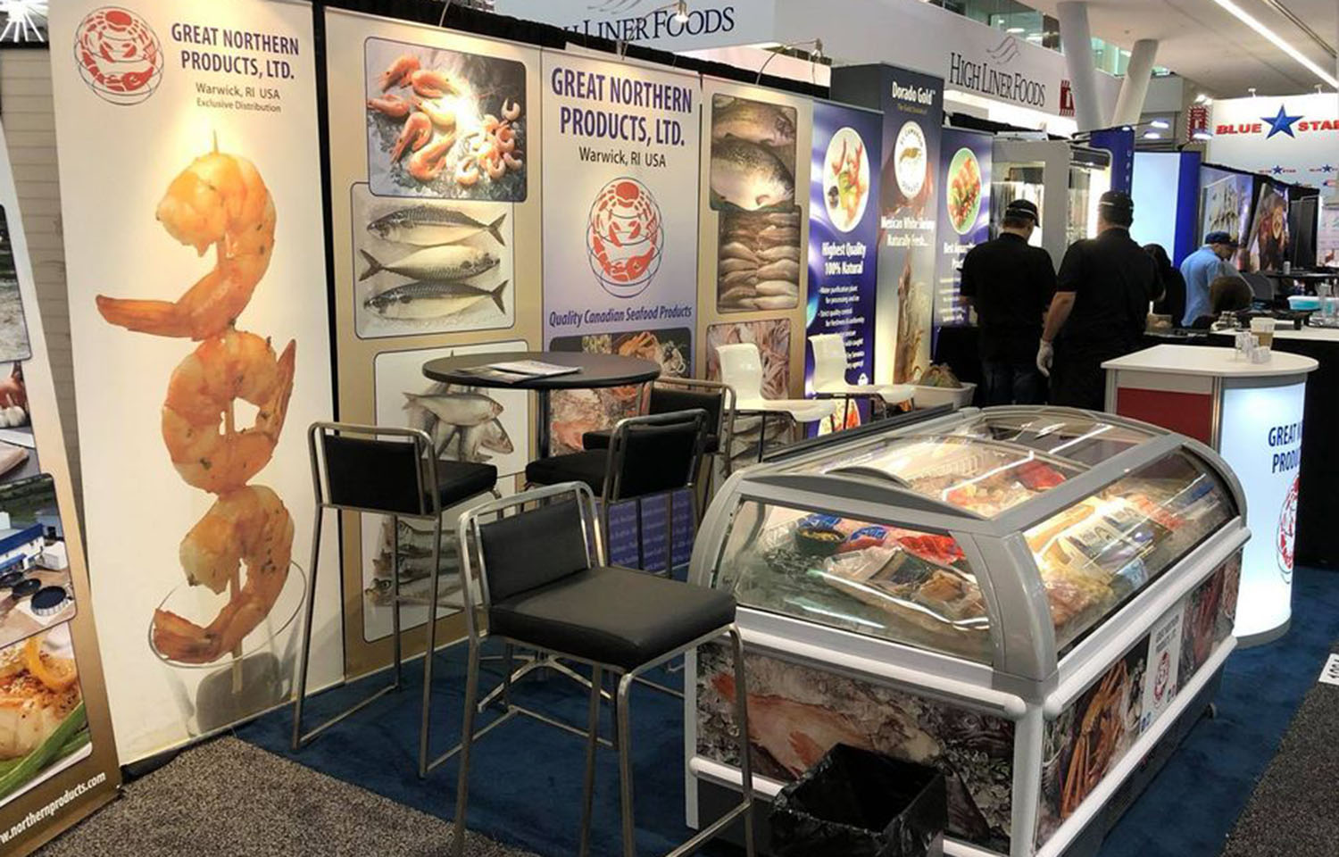 The Great Northern Products booth at Seafood Expo North America.