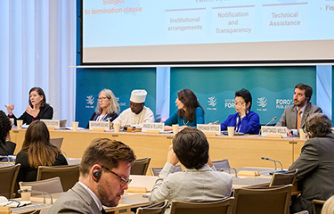 A meeting of the World Trade Organization committee in charge of negotiations on the agreement to end harmful fishing subsidies.