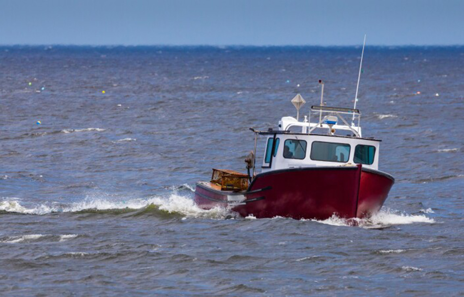 A lobster boat in St. Marys Bay, Nova Scotia, Canada