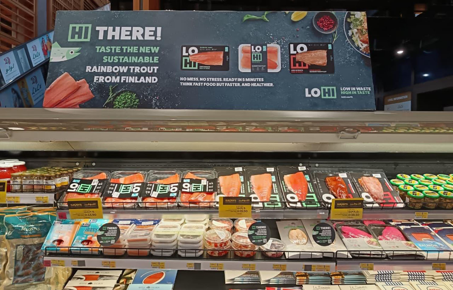 Finnforel's LoHi rainbow trout brand on shelves in the UAE