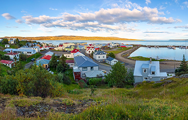 The town of Hólmavík, Iceland