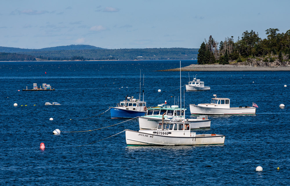 lobster boats in Maine