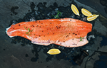Norway salmon with lemon