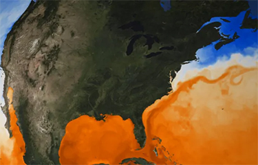 A NOAA image of the Gulf Stream.