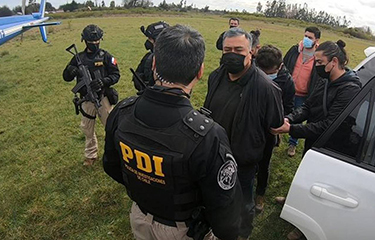 Chilean police arrest Héctor Llaitul, the leader of Coordinadora Arauco-Malleco.