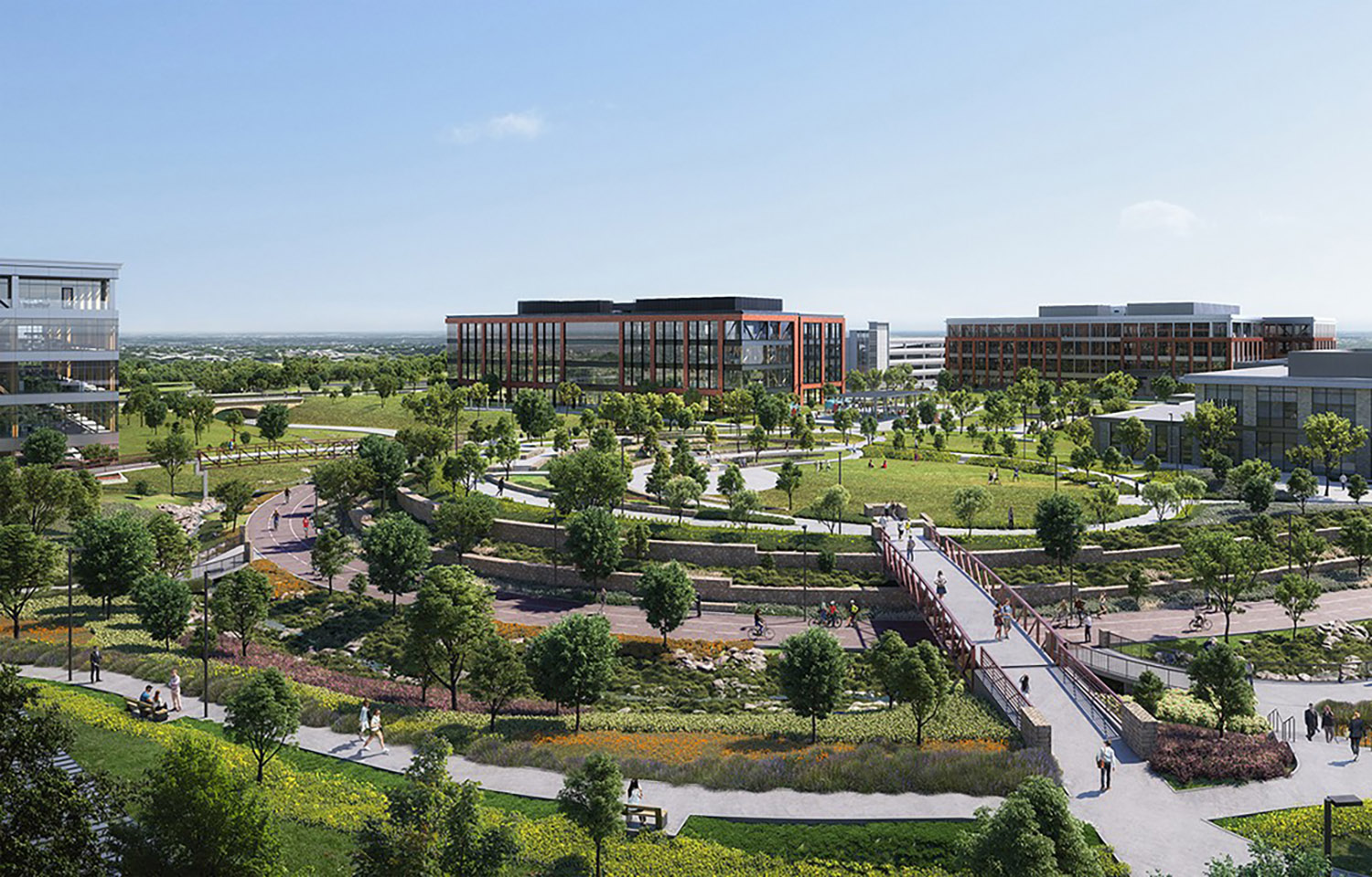 Renderings of Walmart's headquarters in Bentonville, Arkansas, U.S.A.