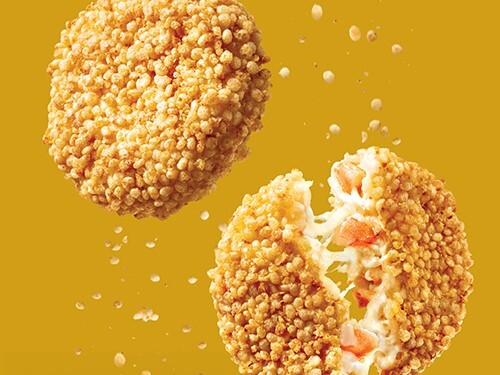 Aquamar Cacio e Pepe Risotto Cakes with Shrimp