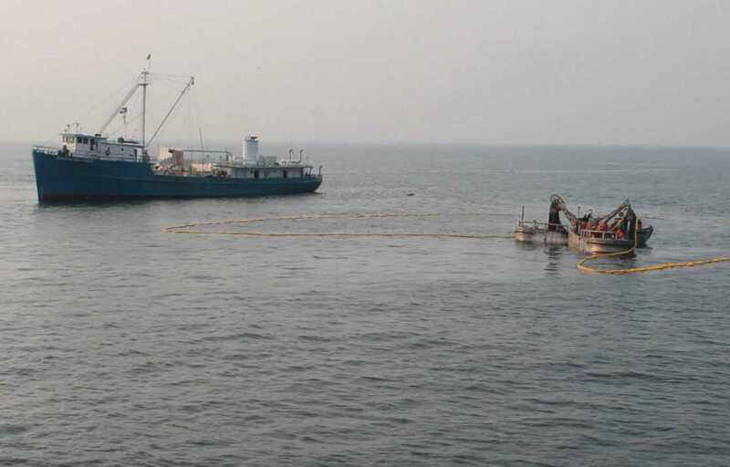 An Ocean Harvesters fishing vessel catching menhaden