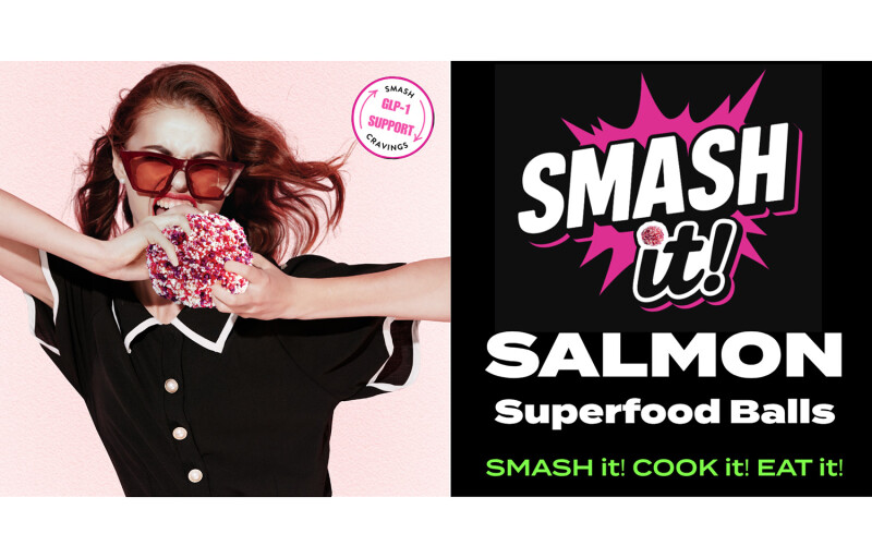 A promotion for The Plant Based Seafood Co.'s new salmon balls