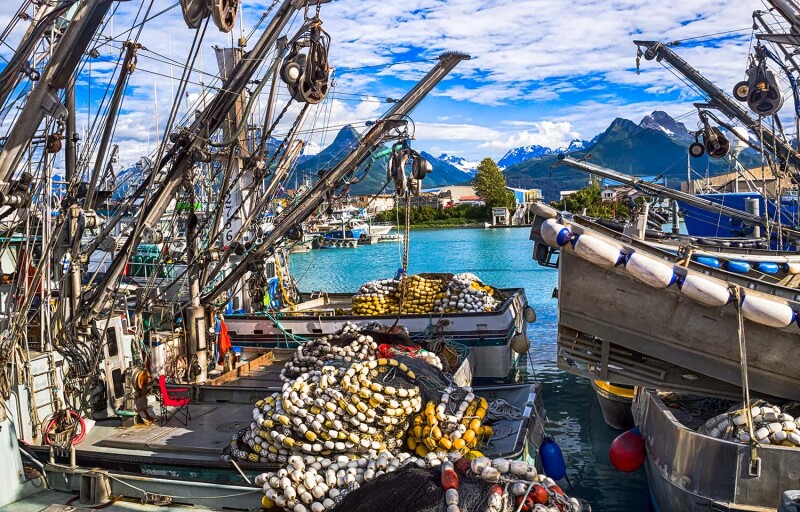 Fishing boats in Valdez, Alaska