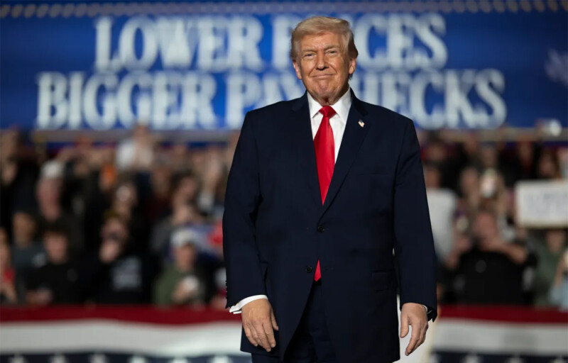 U.S. President Donald Trump at a rally