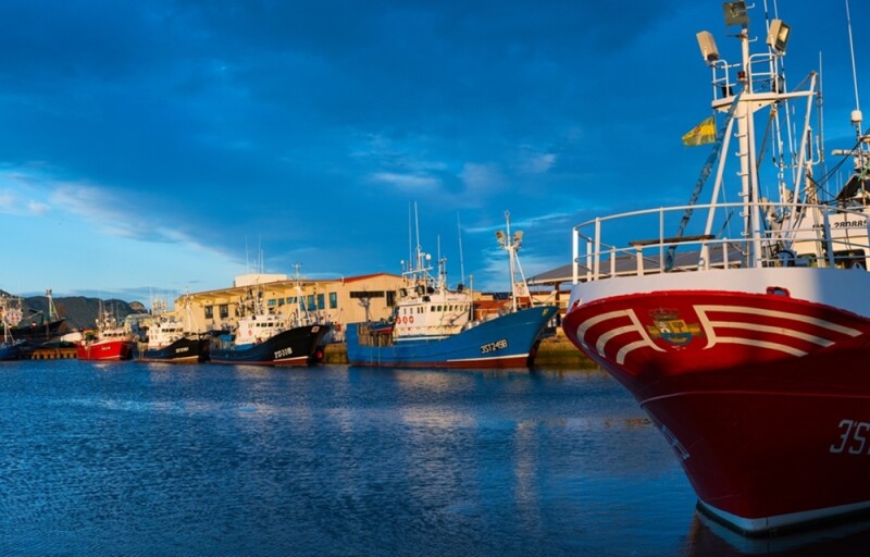 Fishing vessels on the Cantabrian Sea