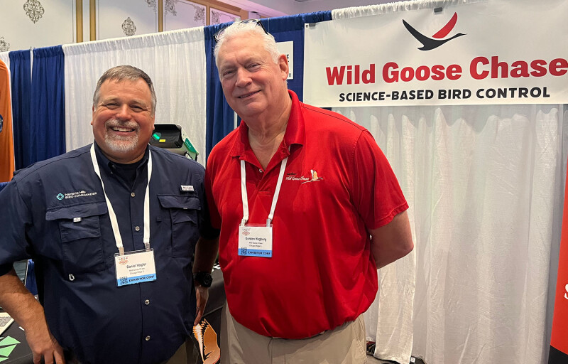 Wild Goose Chase Vice President Gordon Hagberg (right) and Harrietta Hills Owner Dan Vogler at the 2026 Aquaculture America conference in Las Vegas, Nevada, U.S.A.