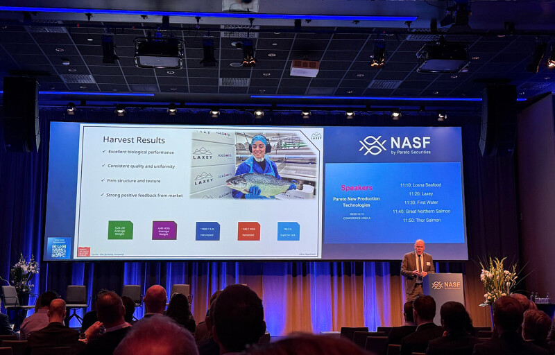 Laxey Chair Larus Ásgeirsson presenting at the 2026 North Atlantic Seafood Forum