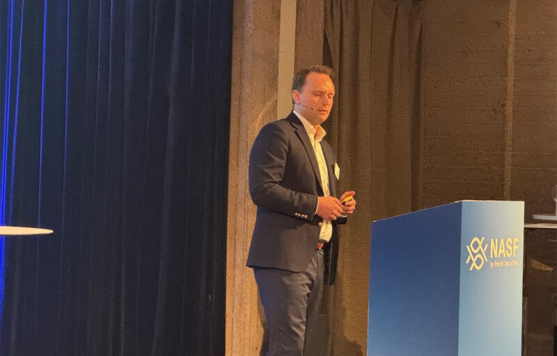 Ode CEO Ola Kvalheim speaking at the North Atlantic Seafood Forum